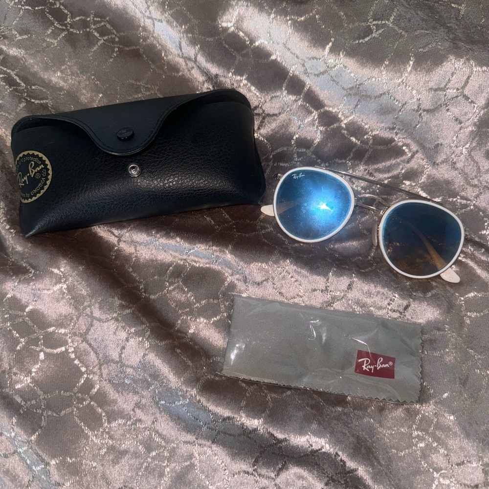 Ray-Ban Blue and Silver Sunglasses